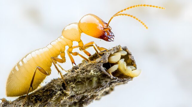 Termite Fungus Gardens: A cross-section of a termite mound, revealing the fungus gardens where termites cultivate their food. 