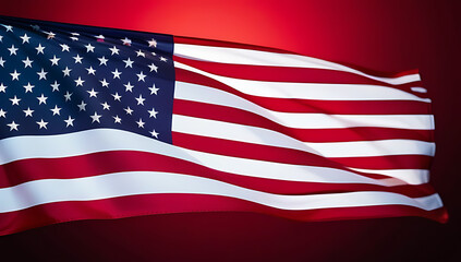 Fototapeta premium cut us flag colored background creates unique visual effect