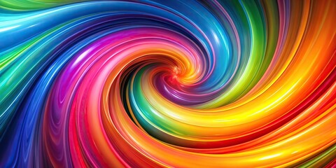 Colorful abstract swirl design with CGI effect