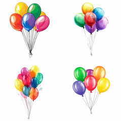 Balloons isolated on white green balloons balloons sky balloons blue balloons confetti hot air