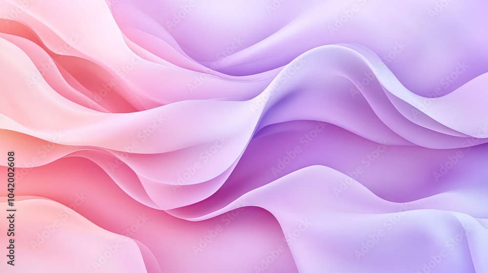 Poster a minimalist abstract background with soft gradients of pastel pink and lavender, creating a serene 