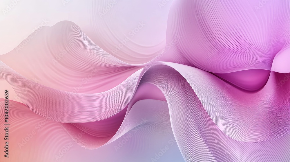 Poster a minimalist abstract background with soft gradients of pastel pink and lavender, creating a serene 