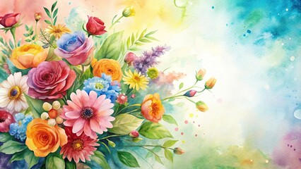 watercolor floral background