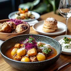 Czech menu highlighted in a contemporary venue