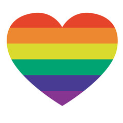 Fototapeta premium Gay Pride Flat in Heart