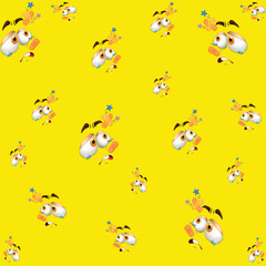 Emoticons seamless pattern. Facial expression seamless pattern vector background. Smiles face texture template. Modern smileys for textiles, interior design, book design, website Background. EPS10.