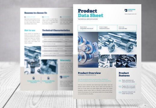 Product Data Specification Sheet Template 
