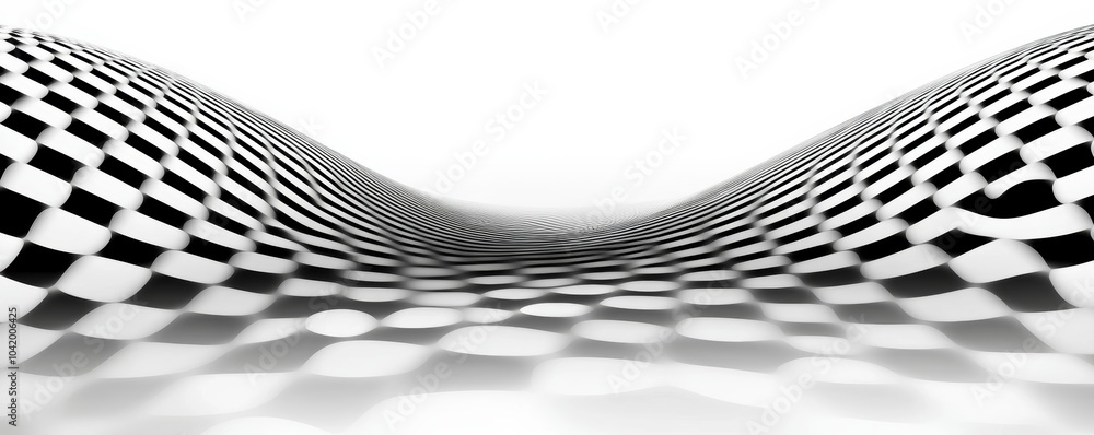 Aufkleber a series of dots forming a wave, isolated on white, with a gradient effect creating depth