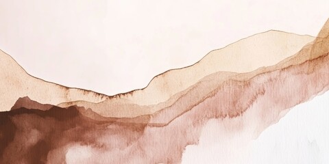 Watercolor background with earth tone color. Luxurious water color background illustration for prints, wall art, cover and invitation cards
