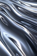 Smooth metallic surface with flowing silver lines