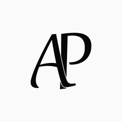 Initial Letter AP Logo Design Outstanding Creative Modern Symbol  Sign