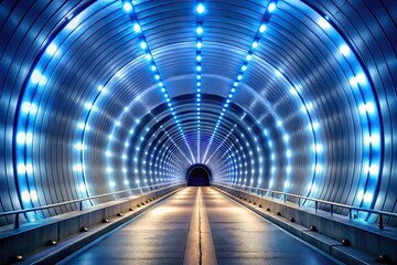 Depth of Field LED light illumination tunnel background