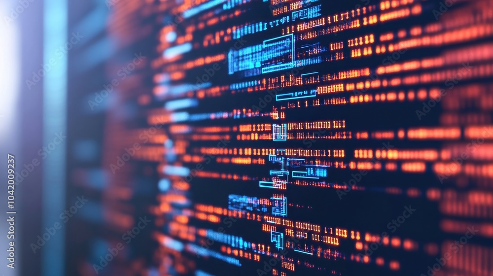 Poster abstract digital data visualization concept