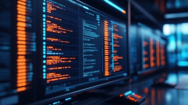 Debugging Session with Code on Monitors