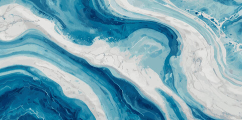 White and blue wave ocean surface background.