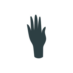 Black Hand Boho Style Icon. Simple Aesthethic Hand Drawn Vector Illustration.