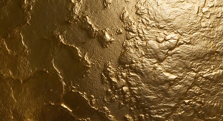 A closeup of a gold textured surface with metallic shine and detailed texture, creating a luxurious...