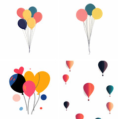 Balloons isolated on white green balloons balloons sky balloons blue balloons confetti hot air