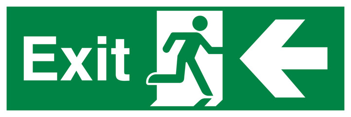 Fire Exit Sign Running Man