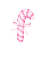 Watercolor festive lollipops. Watercolor festive clipart for Christmas and New Year.Cute sweets for birthday, Christmas,nursery decorations.Isolated on white background.