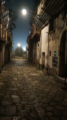 Fototapeta premium Evening street in the south of Italy