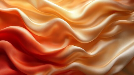 Obraz premium A piece of orange fabric with a wave pattern