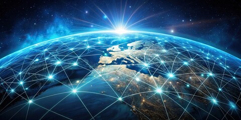 Obraz premium Description: A global platform connecting people around the world