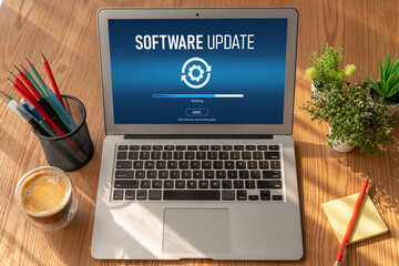 Software update on computer for modish version of device software upgrade