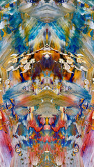 Abstract background art . Ethnic pattern. Mixtures of oil paint. Trendy hand painting canvas. Wall decor and Wall art prints Idea. 3D Texture. Art object