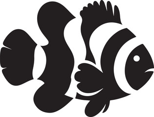 Clownfish silhouette vector illustration design