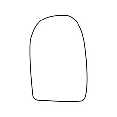 Gate Icon. Boho Outline Vector Illustration Style.