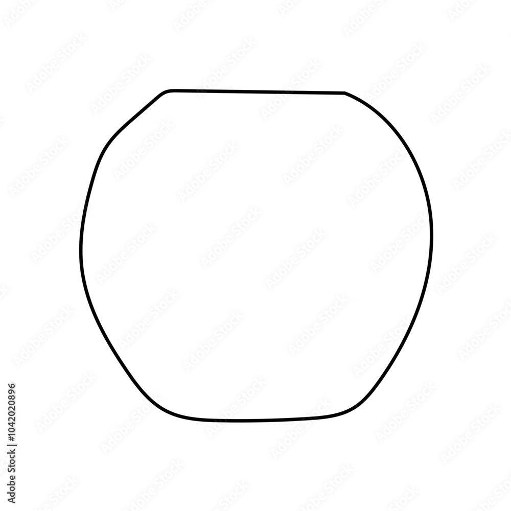 Poster vas blob icon. boho outline vector illustration style.