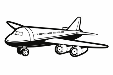 airplane on a white background