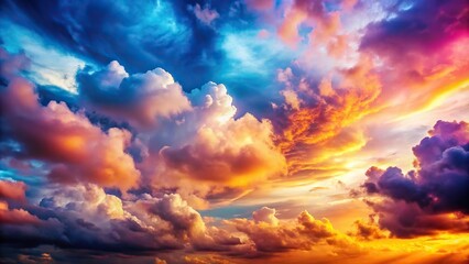 Colorful close-up sky clouds background perfect for stock photos