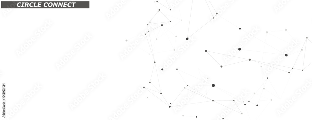 Aufkleber Connect background with line and dots. Technical network design