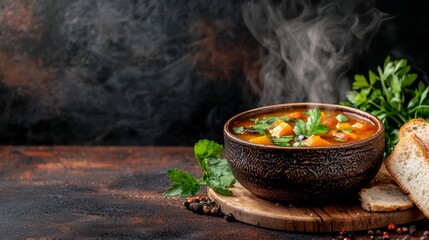Warm Your Soul with Hearty Pumpkin Soup Served in a Rustic Bowl Perfect for Autumn Gatherings