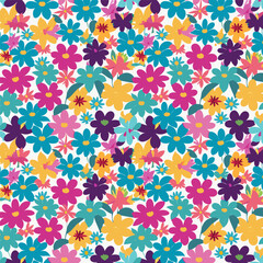 Obraz premium Discover Exquisite Floral Patterns: Hand-Drawn, Seamless, Watercolor, and Vintage Designs Perfect for Textiles, Wallpapers, Digital Art, Invitations, and More Creative Projects - Elevate Your Designs 
