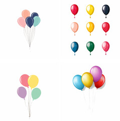Balloons isolated on white green balloons balloons sky balloons blue balloons confetti hot air