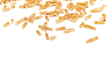 Holz Pellets verstreut