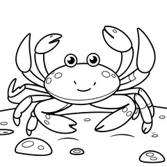 Fototapeta premium Fun marine animal character design for children's educational materials