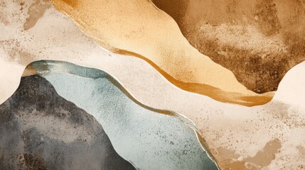 Obraz premium Watercolor background with earth tone color. Luxurious water color background illustration for prints, wall art, cover and invitation cards