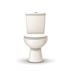 white ceramic toilet bowl bathroom illustration