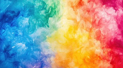 Colorful tie-dye background with swirling rainbow hues, evoking a playful and retro vibe.