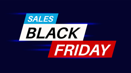 Black Friday Sale banner as live breaking news intro. Template for promotion, advertising, web, social and fashion ads.
