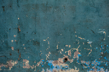 Old distressed vintage wall background with cracked paint