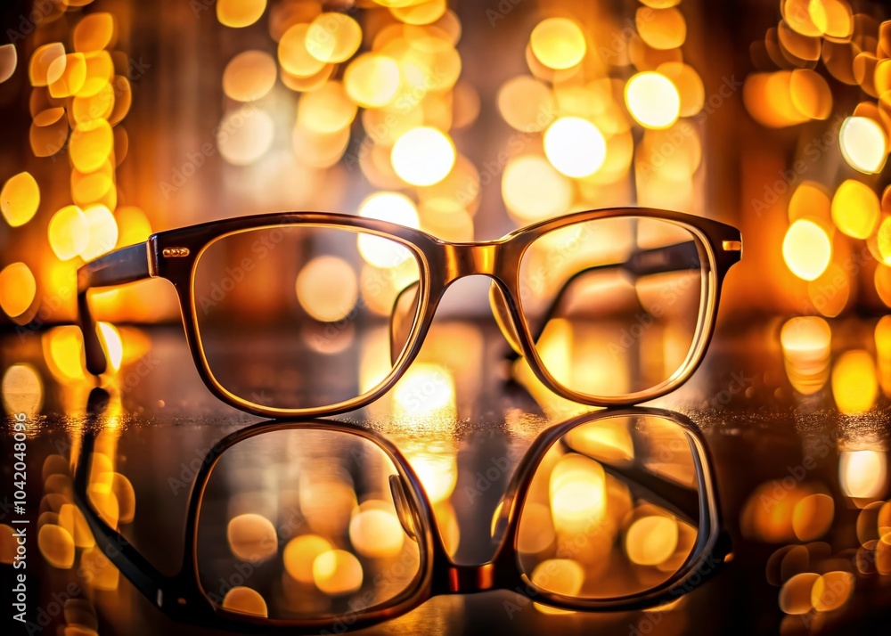 Poster stylish glasses for graphic design projects on a soft background - ideal for creative use