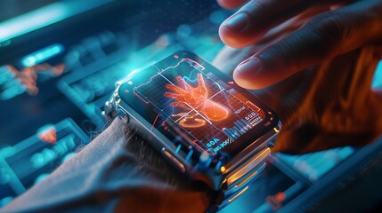 person working on a computer