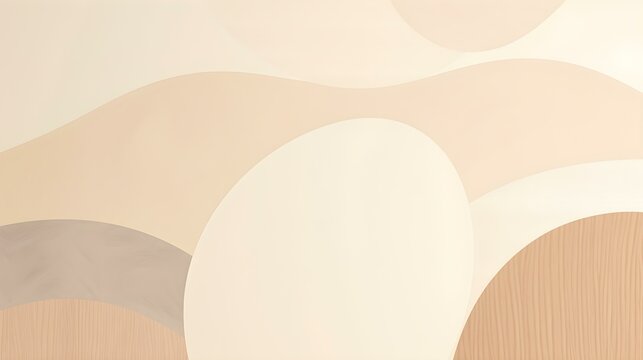 Abstract ivory Shapes with soft Textures. Calming Background