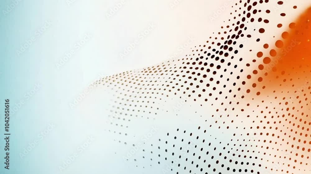 Poster abstract dotted wave: a mesmerizing abstract background with a dynamic wave of black dots, flowing e
