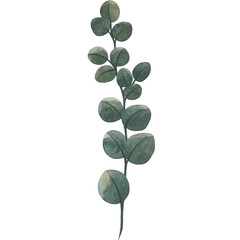 Watercolor Green Leaves and Flowers Clipart – Hand-Painted Botanical Florals and Foliage Elements for Wedding Invitations